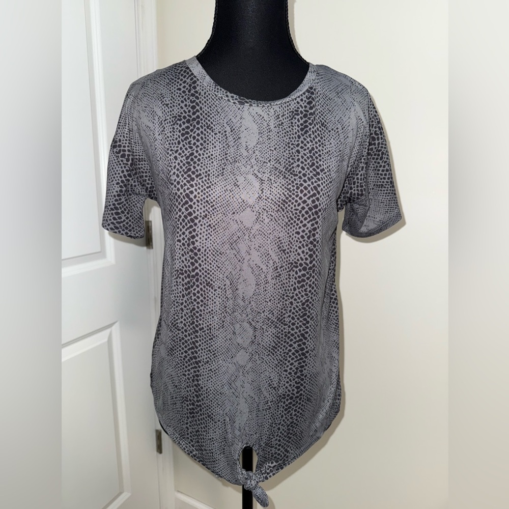 Gray Snake Print Women’s Top